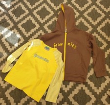OFFICIAL BROWNIES UNIFORM HOODIE SIZE 36" & LONG SLEEVED TSHIRT SIZE 28" VGC