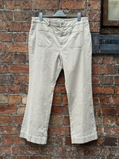 M&S Ladies Beige Cord Trousers Marks And Spencer Size 20 Regular Corduroy