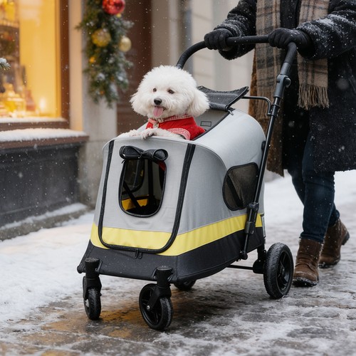 Portable dog stroller foldable - dog,