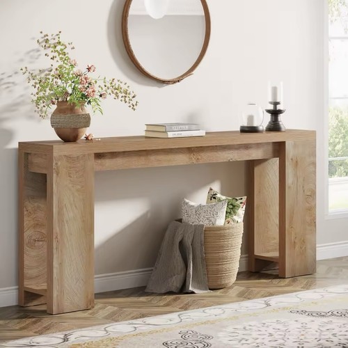 Console table 160cm natural - console,