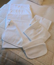 Mothercare White Baby Towel Bundle, 9 Piece Set