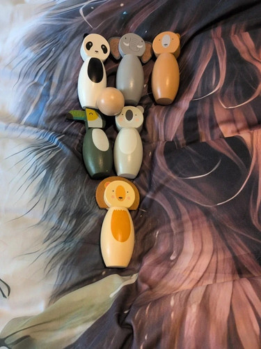Kids wooden bowling - wooden,