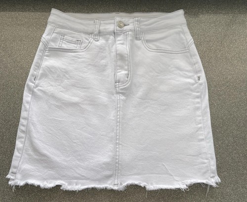Shein white denim skirt - skirt, womens