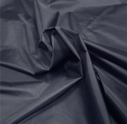 Navy blue nylon look fabric - navy,