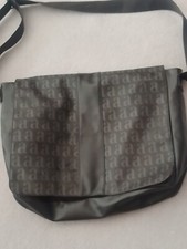 Aramis Messenger Shoulder  /Laptop bag Black leather look with logo.Nylon Insert