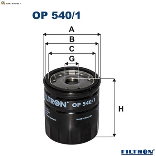 Oil filter 540 for suzuki - filter, 540/1