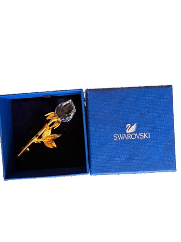 Swarovski rose brooch crystal - swarovski,