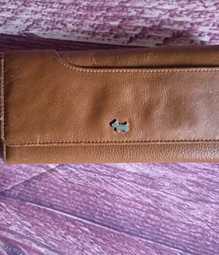 Radley brown leather foldover - radley,