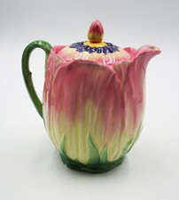 Beswick Gardena Coffe Pot Water Jug 1930s Hand Painted Parrot Tulip Rare