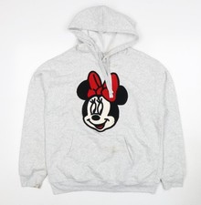 Disney Women's Grey Minnie Mouse Hoodie, M