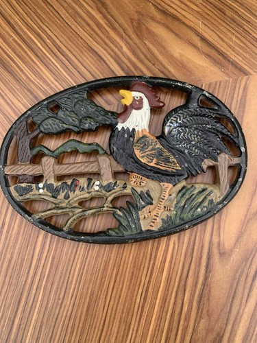 Cast iron trivet vintage - cast,
