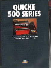 QUICKE "500 SERIES" Farm Tractor Front Loader Brochure Leaflet