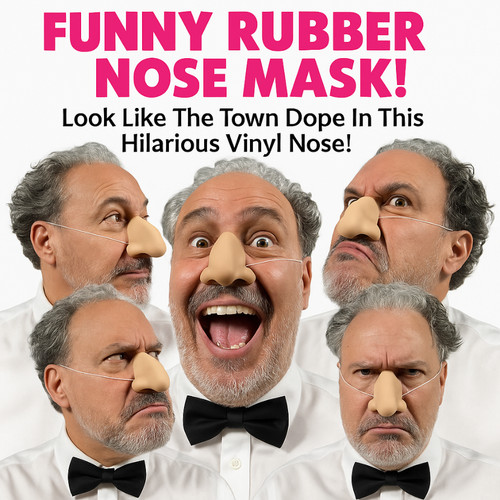 Funny big rubber nose - funny, mask