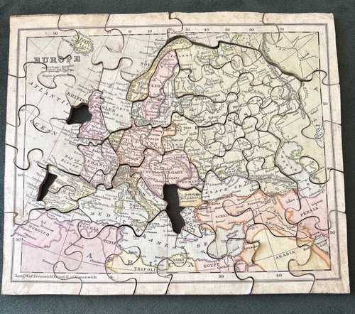 Pre ww1 antique - wooden, map