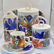 VILLEROY  & BOCH / ACAPULCO / Coffee Set For 3 / Vintage / 9 Items / VGC