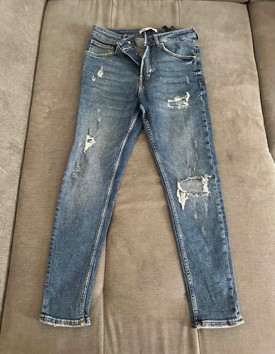 Zara man denim ripped blue - zara,