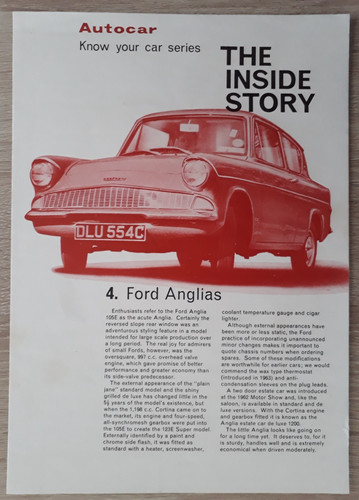 Ford anglia 105e - ford, brochure