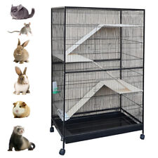 LARGE 4 Levels Tall Rat Ferret Chinchilla Squirrel Cage Rodent Hutch UKED