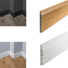 Plastic Skirting Board PVC Roomline Skirting Chamfered Skirting Board uPVC - 5m