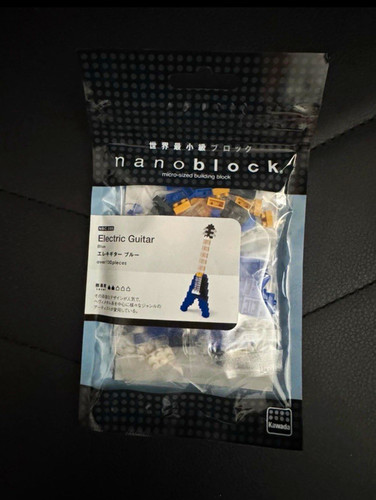 Nanoblock electric guitar blue - guitar,