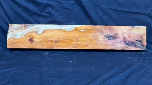 Hardwood yew mantle piece - mantle,