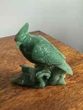 Ornate Carving of A Crested Eagle, Possibly Jade 