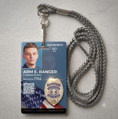 Security guard card badge - id,