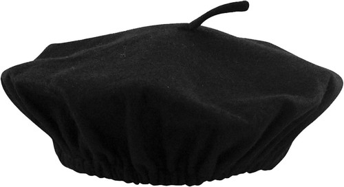 Unisex black french beret hat - unisex,
