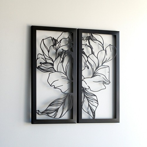 Rose flower metal wall decor - rose,
