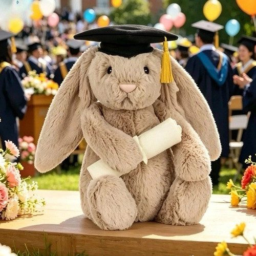 Plush beige bunny rabbit - plush,