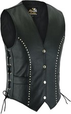 Ladies Leather Vests Waistcoat