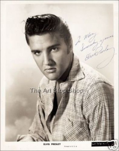 Elvis presley autograph photo - presley,