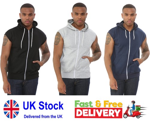 Mens sleeveless hood zip - mens,