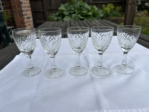 Crystal sherry glasses - sherry,