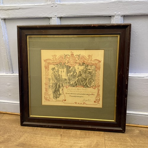 Rare ww1 king certificate - rare,