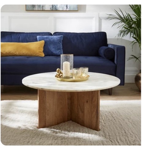 Arya round modern coffee table - arya,
