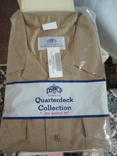 U.S. NAVY/USMC KHAKI SHORT SLEEVE SHIRT SIZE  X.L. QUATERDECK COLLECTION.