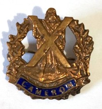 Original Maker Marked Cameron Highlanders Sweetheart Brooch