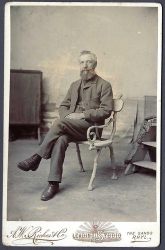 Seated man studio cabinet - seated, in