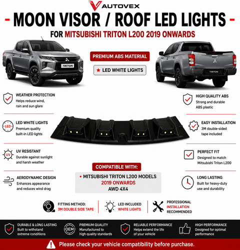 Moon visor roof - roof, led