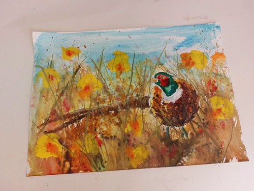 Original wildlife painting - , "