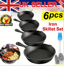 Set of 6 Cast Iron Non Stick