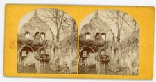 Stereoview Stereoscope Card Fountains Abbey Yorkshire Ruins of the Eleemosynary