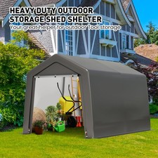 Heavy Duty Ourdoor Tent Storage Shed Shelter w/Door 2.4x2.4x2.3 / 2.4x3.6x2.3m