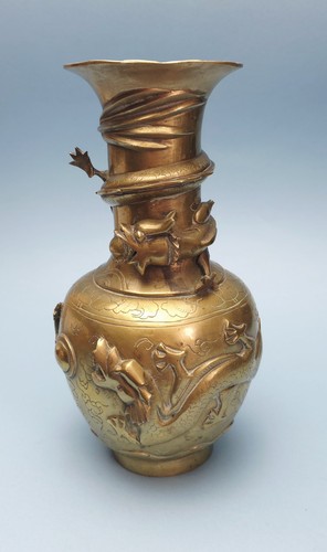 Repaired brass chinese dragon - brass,