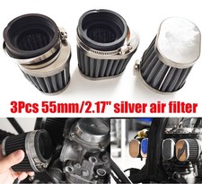 3x Motorcycle Air Filter 55mm