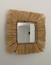 Stone The Crows Square Small Wicker Grasses Mirror Natures Legacy Range