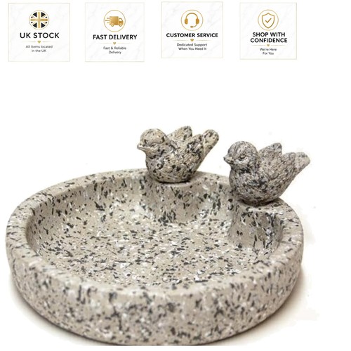 Elegant fleckstone bird bath - fleckstone,