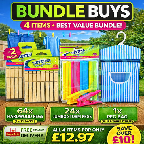 Clothes peg bundle hardwood - clothes,