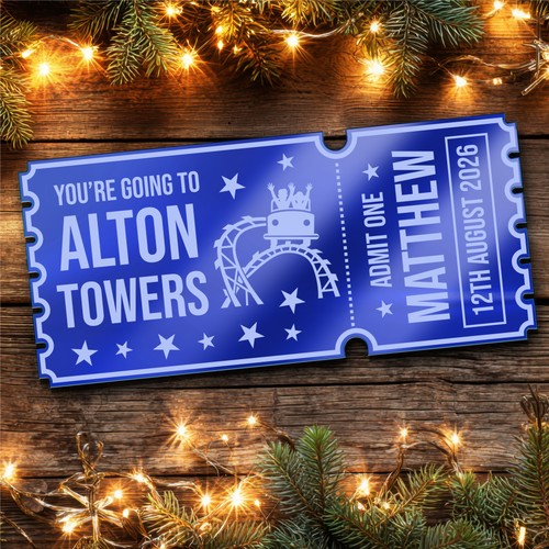 Blue mirror acrylic ticket - blue,